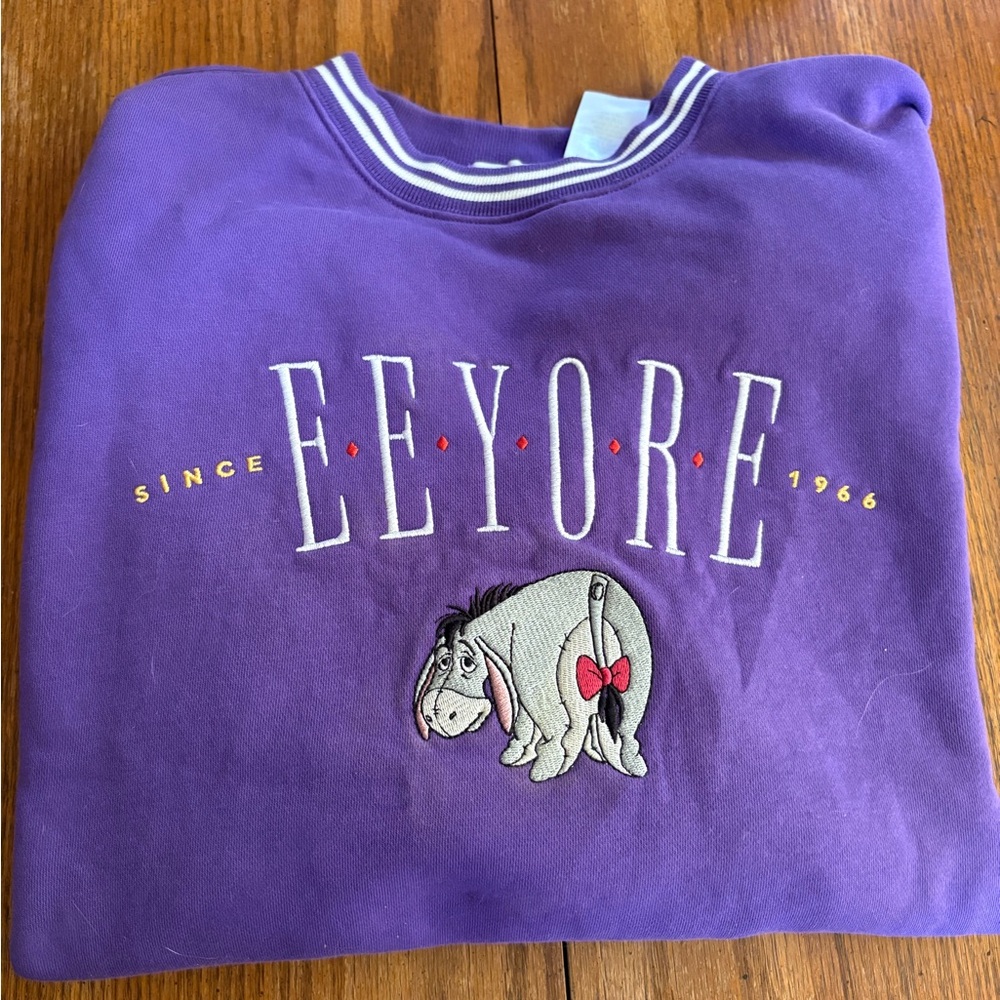 Disney Purple Eeyore Crew Neck Sweater